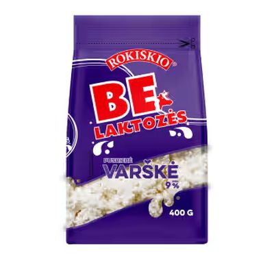 Varškė be laktozės 9%, ROKIŠKIO, 400 g